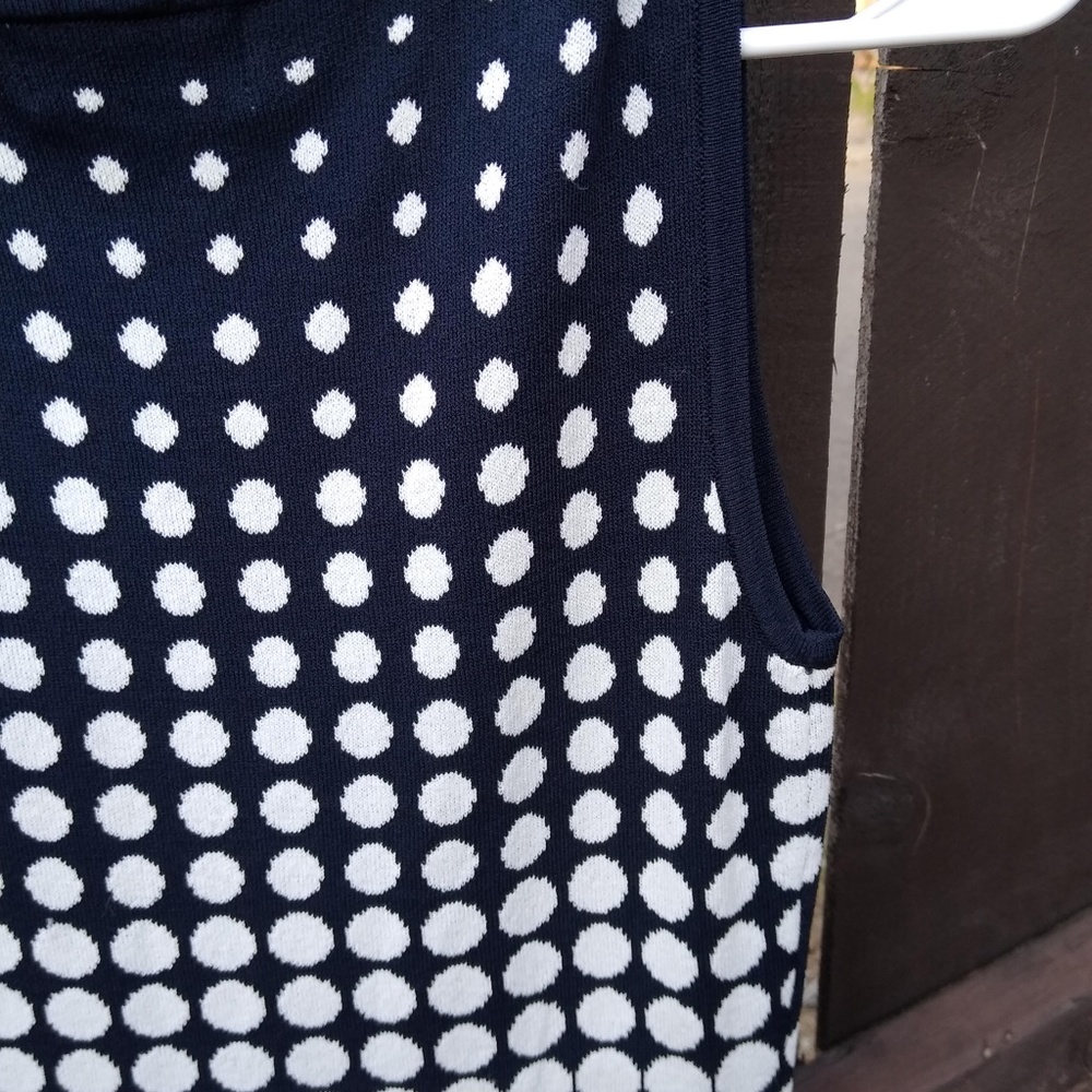 Carmen Marc Valvo Polkadot sleeveless dress size X - Picture 4 of 7
